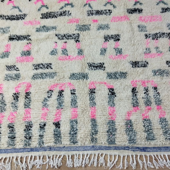 Image 1 of Handgemaakt Marokkaans Berberwollen Tapijt - Handmade Moroccan Wool Berber Rug