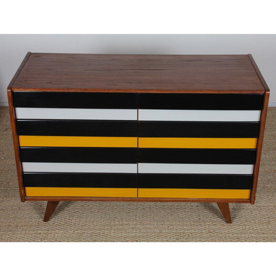 Image 1 of Vintage geel en zwart dressoir model U-453 van Jiri Jiroutek, 1960