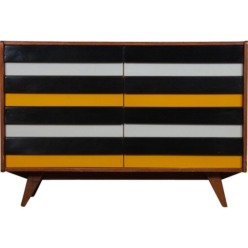 Vintage geel en zwart dressoir model U-453 van Jiri Jiroutek, 1960