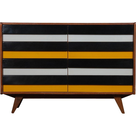 Image 1 of Vintage geel en zwart dressoir model U-453 van Jiri Jiroutek, 1960