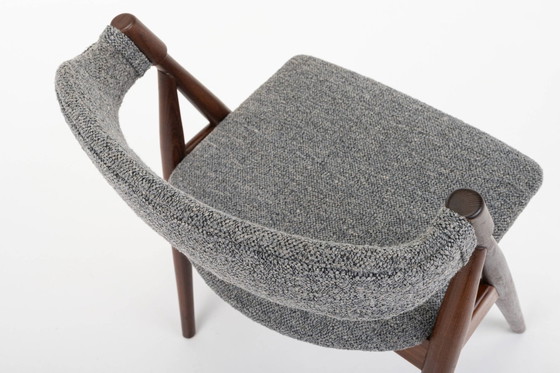 Image 1 of Vintage eetkamerstoelen in grijs bouclé, 1960S, set van 6