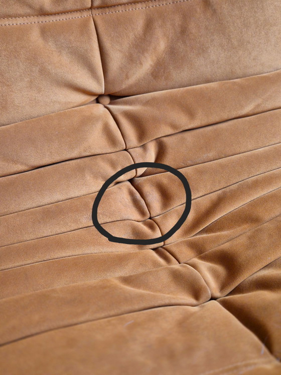 Image 1 of Ligne Roset Togo Sofa Alcantara Dark Camel