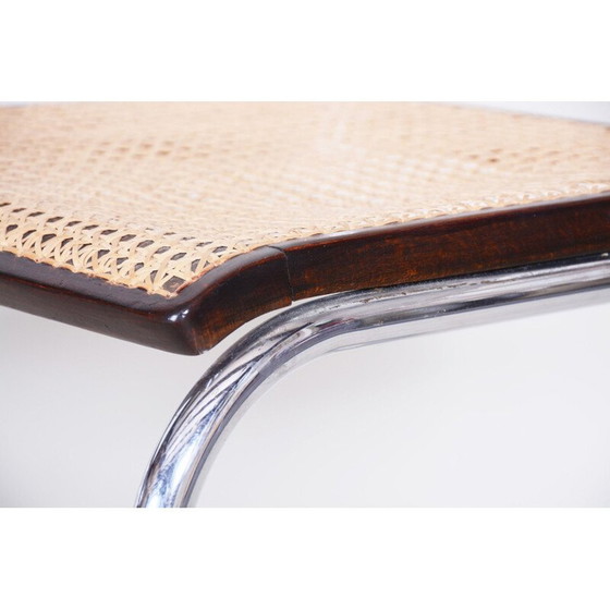 Image 1 of Paar vintage rotan en houten stoelen van Mercel Breuer, Duitsland jaren 1930