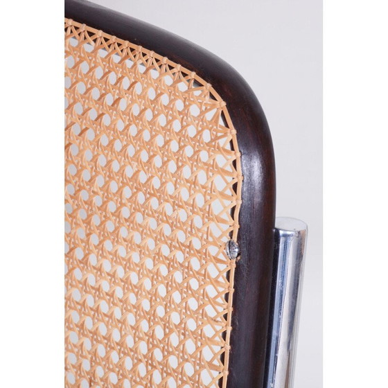 Image 1 of Paar vintage rotan en houten stoelen van Mercel Breuer, Duitsland jaren 1930