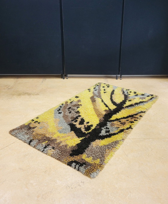 Image 1 of Vintage Hand Geknoopt Decoratief Wollen Vloerkleed