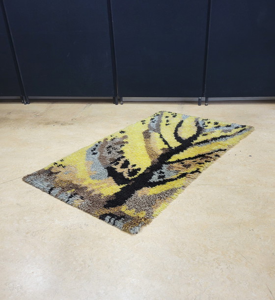 Image 1 of Vintage Hand Geknoopt Decoratief Wollen Vloerkleed