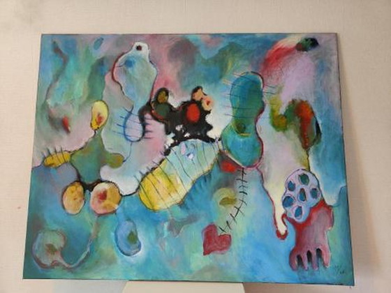 Image 1 of Marlies Verda "overleven"" schilderij