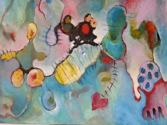 Image 1 of Marlies Verda "overleven"" schilderij