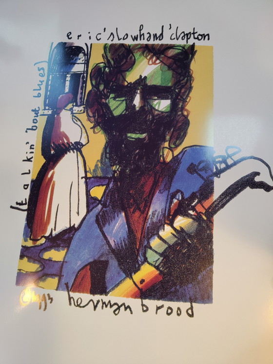 Image 1 of Herman Brood - 2 litho's: Eric Clapton & The Black Crowes