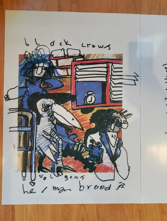 Image 1 of Herman Brood - 2 litho's: Eric Clapton & The Black Crowes