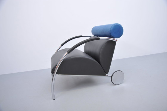 Image 1 of Peter Maly Fiets Fauteuil Cor Leer 1980