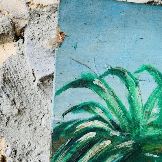 Image 1 of Vintage 3-tijger schilderij