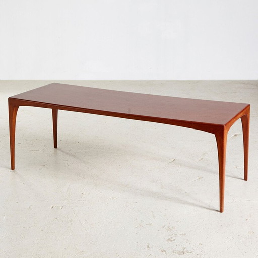 Vintage massief teakhouten salontafel model 165 door Erling Torvits, Denemarken