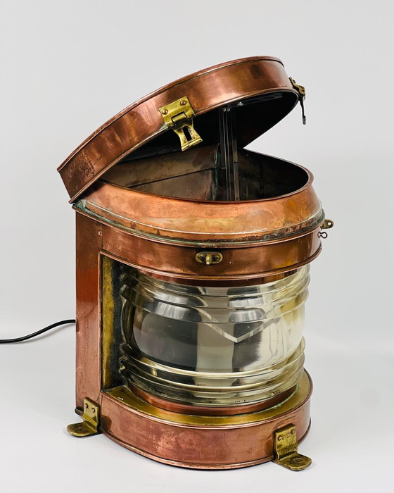 Image 1 of Scheepslamp, Messing (Rood Koper), Engeland 1900-1910