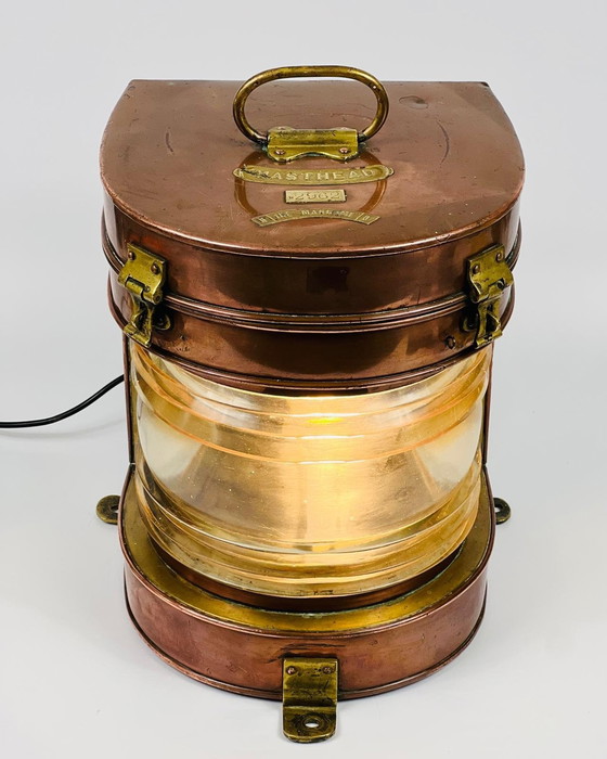 Image 1 of Scheepslamp, Messing (Rood Koper), Engeland 1900-1910