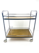 Vintage Chroom serveerwagen barcart drankkar trolley