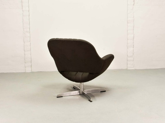 Image 1 of Romefa Dutch Design Chocoladebruin Kunstlederen Vintage Design Loungestoel, jaren 1960.