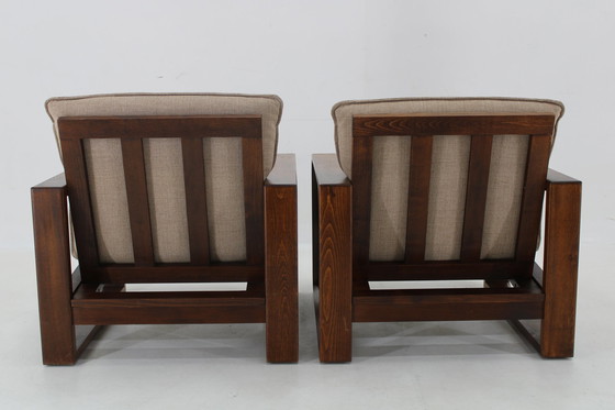 Image 1 of 1970S Paar beuken fauteuils van Miroslav Navratil "Daria", Tsjecho-Slowakije