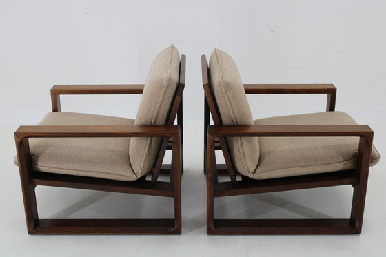 Image 1 of 1970S Paar beuken fauteuils van Miroslav Navratil "Daria", Tsjecho-Slowakije