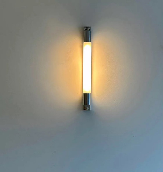 Image 1 of Modernistische wandlamp Vintage Verchroomd Metaal Frankrijk 1930
