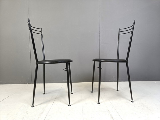 Image 1 of Vintage eetkamerstoelen van Calligaris, 1980S