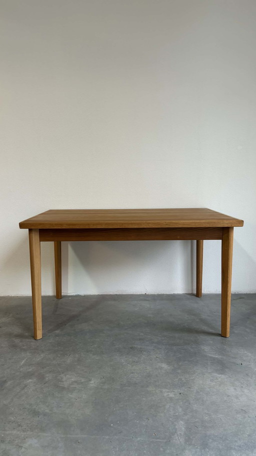 Vintage eettafel uitschuifbaar eiken 