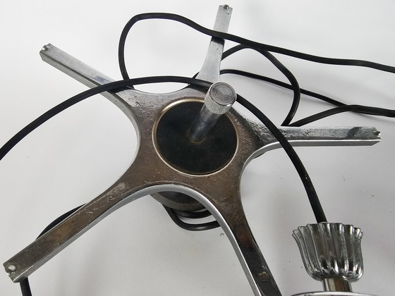 Image 1 of Vintage - Cascade - messing hanglamp met 5 glazen kelken - 60's