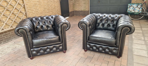 Image 1 of 2x Chesterfield fauteuil