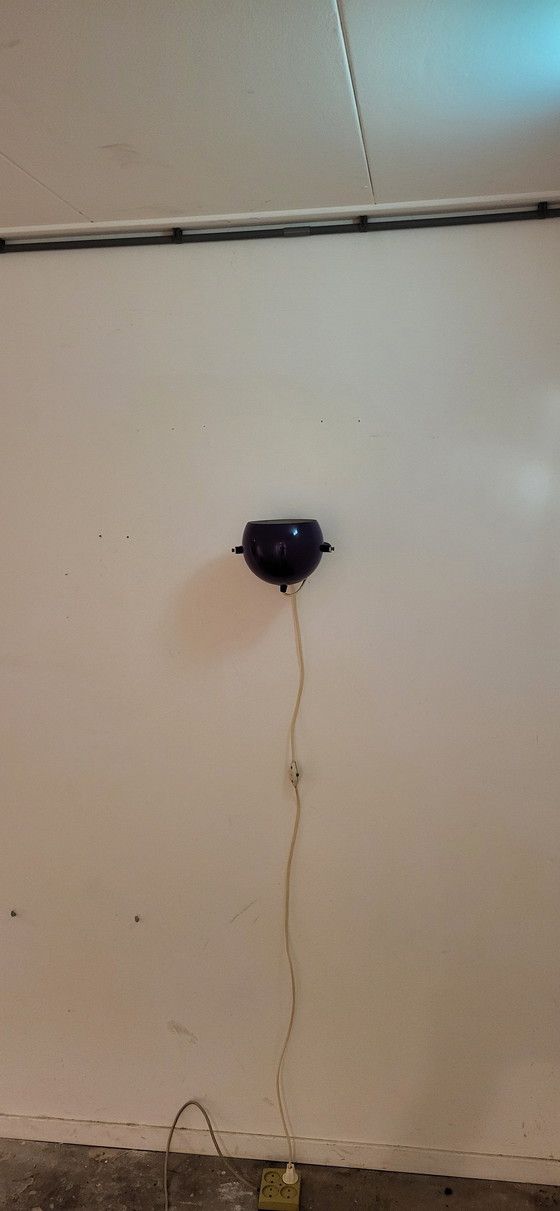 Image 1 of Vintage Paarse Verstelbare Bollamp Voor De Wand