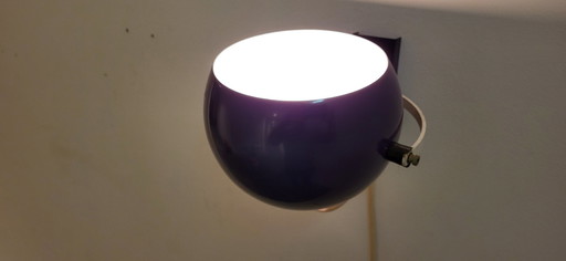 Vintage Paarse Verstelbare Bollamp Voor De Wand