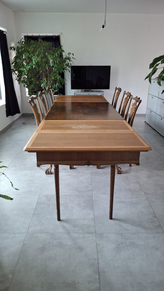 Image 1 of Vintage tafel met 6 stoelen