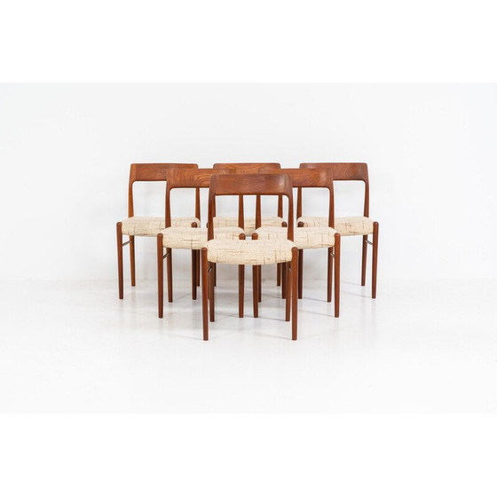 Image 1 of Set van 6 Deense vintage eetkamerstoelen