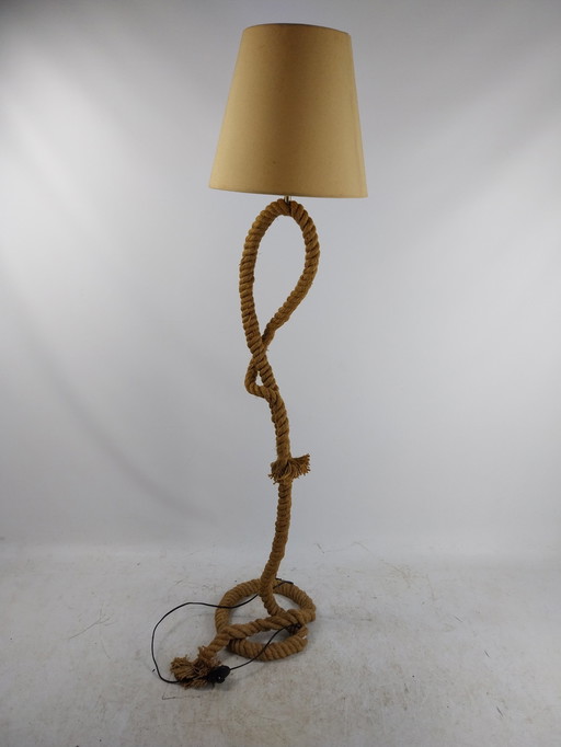 1 X Staande Schemerlamp Met Scheepstouw 175Cm  1980'S 