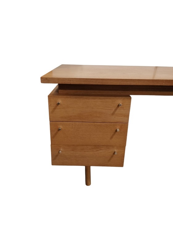 Image 1 of Vintage Eikenhouten Directie Bureau 