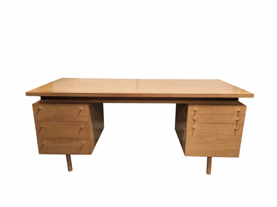 Image 1 of Vintage Eikenhouten Directie Bureau 