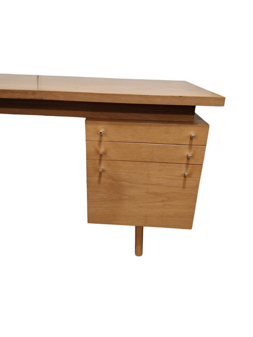 Vintage Eikenhouten Directie Bureau 