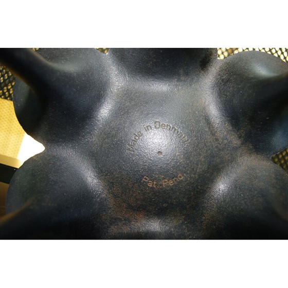 Image 1 of Vintage zwarte gietijzeren kandelaar van J H Quistgaard voor Dansk International Design, 1960