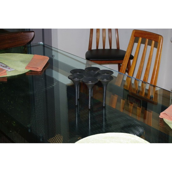 Image 1 of Vintage zwarte gietijzeren kandelaar van J H Quistgaard voor Dansk International Design, 1960