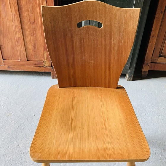 Image 1 of Paar vintage stoelen in blond hout, 1960