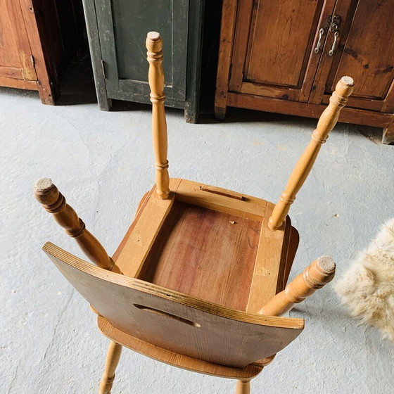 Image 1 of Paar vintage stoelen in blond hout, 1960