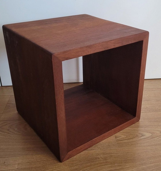 Image 1 of Mooie massief teakhouten kubus 35 x 35 cm