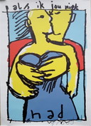 Herman Brood --Als Ik Jou Niet Had Xl  (Op Canvas)