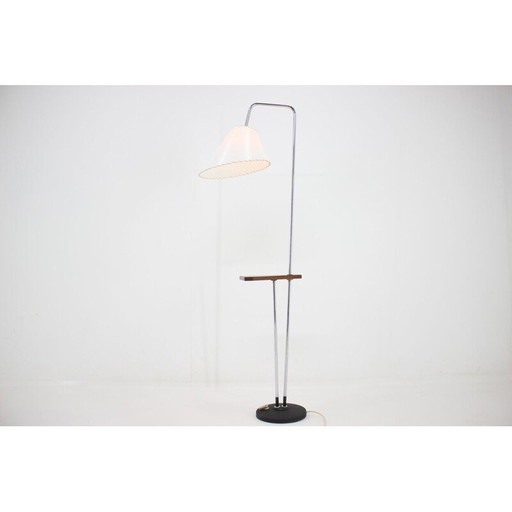 Houten vintage vloerlamp, jaren 1960