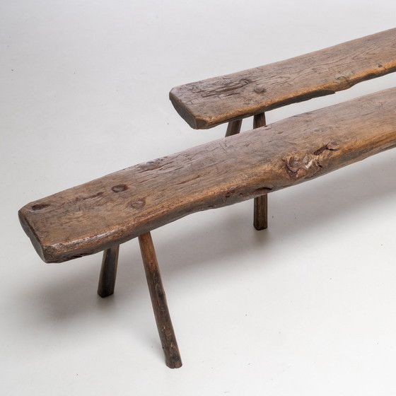 Image 1 of BRUTALIST BENCHES, OAK WOOD