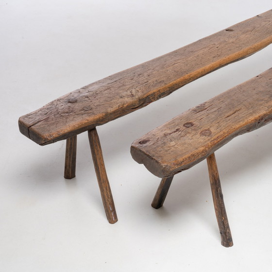 Image 1 of BRUTALIST BENCHES, OAK WOOD