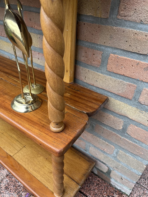 Vintage houten stokkenkast