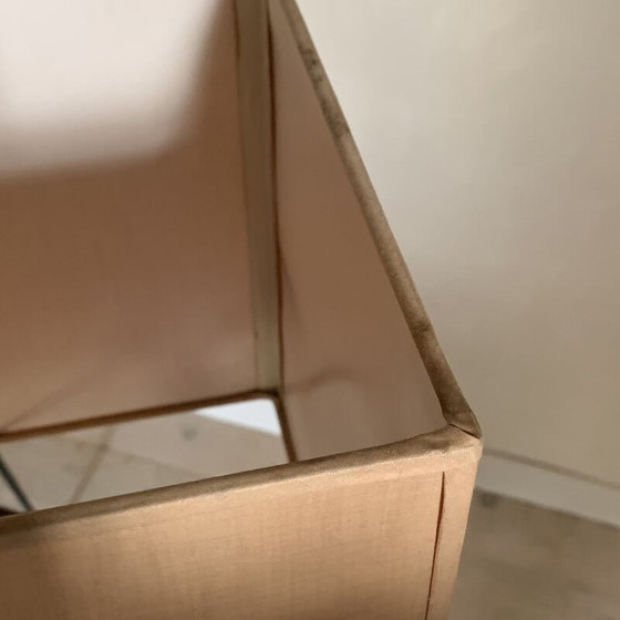 Image 1 of Vintage tafellamp in chroom en hout