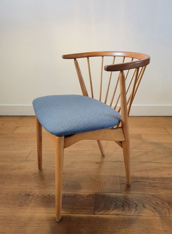 Image 1 of 2X Deense Eetkamerstoelen Van Helge Sibast, No.6