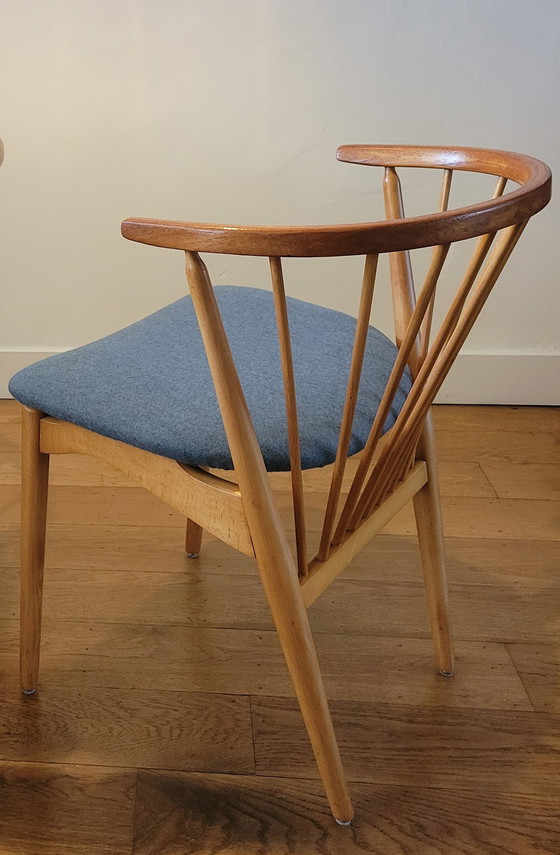 Image 1 of 2X Deense Eetkamerstoelen Van Helge Sibast, No.6