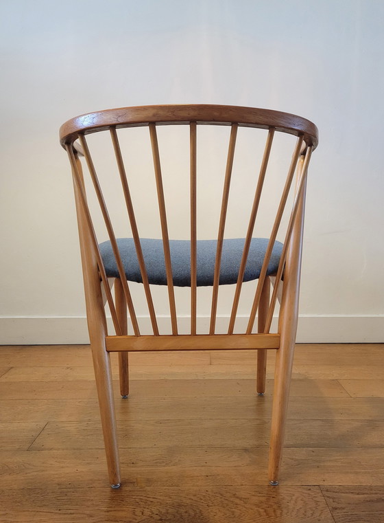 Image 1 of 2X Deense Eetkamerstoelen Van Helge Sibast, No.6